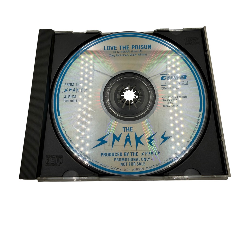 The Snakes Love the Poison Promotional CD Single 1989 Curb Records VTG Rare